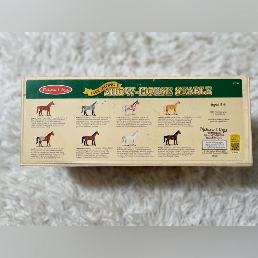 Melissa & Doug Take Along Show Horse Stable House Barn Only Wood Montessori Red - Picture 6 of 6